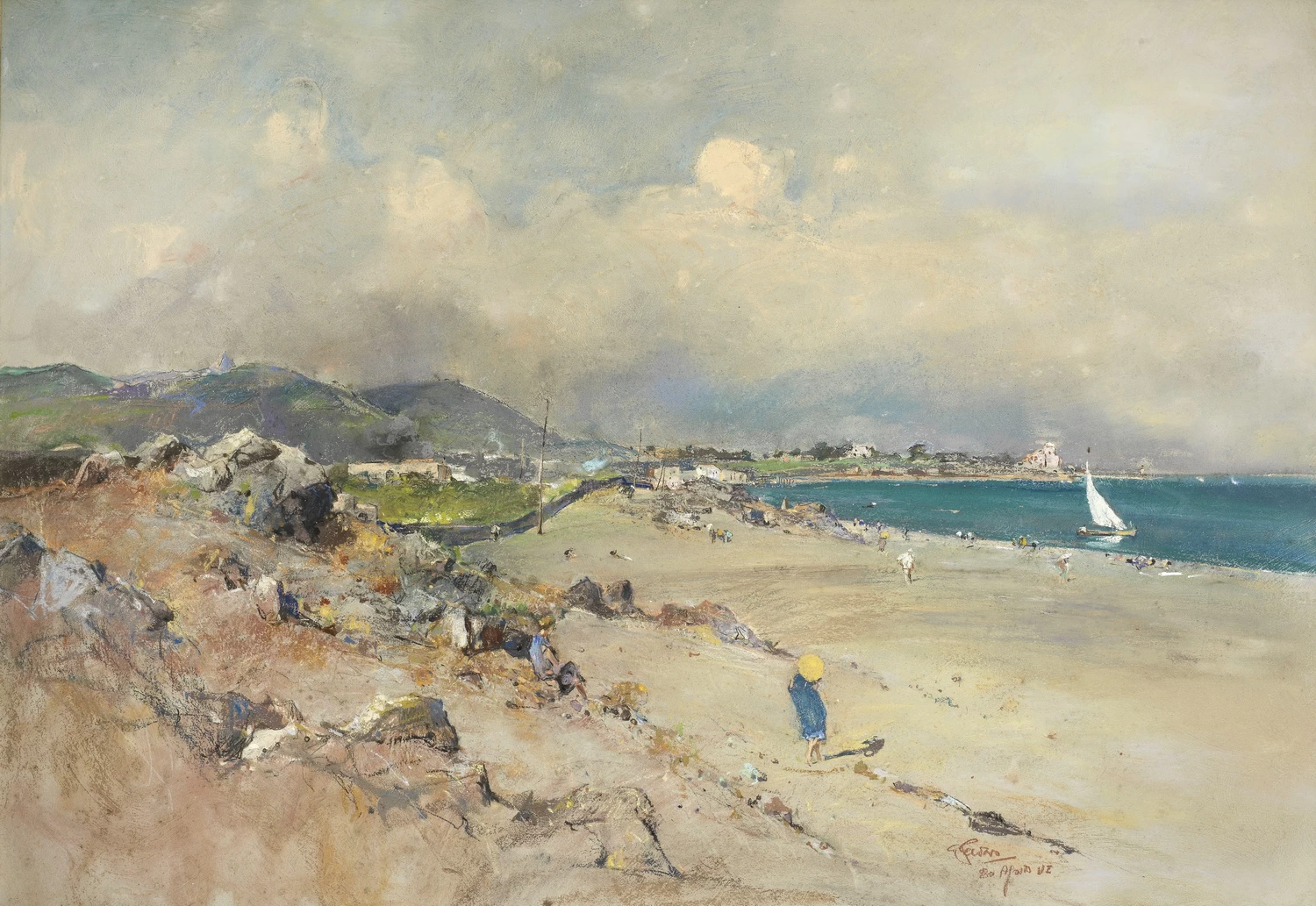 Giuseppe - Casciaro, Sulla, spiaggia, d_Ischia